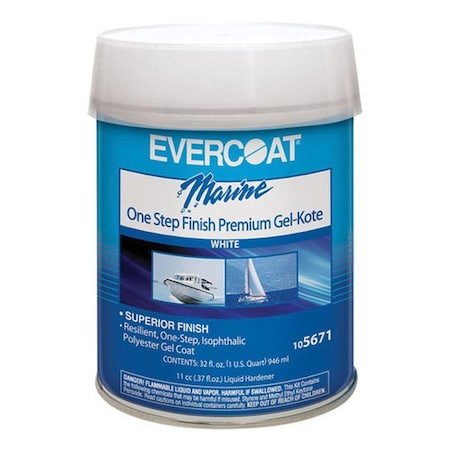 Evercoat One-Step Gel-Kote White Quart Quart 105671